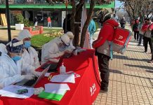 Más de medio centenar de repartidores de la comuna se realizaron el test de PCR