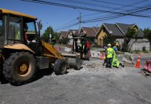 Alcalde de Talca inspecciona trabajos que se realizan en distintas arterias de la comuna