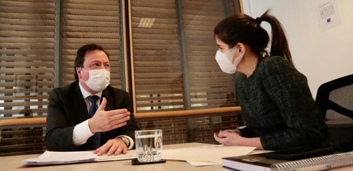 Reunión alcalde y subsecretaria de Prevención del Delito