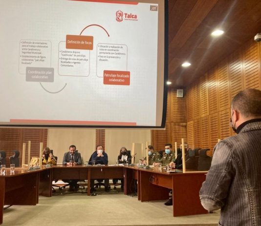 Municipio de Talca y Carabineros de Chile coordinan trabajo preventivo en Consejo de Seguridad Pública