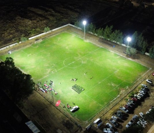 Luminarias para cancha del Club Sudamérica son una realidad gracias a proyecto ejecutado por la Municipalidad de Talca y el Gobierno Regional del Maule