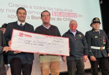 Bomberos de Talca recibieron 35 millones de pesos gracias a programa municipal de reciclaje