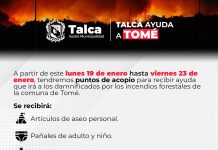 Municipalidad de Talca se moviliza en apoyo a Tomé con campaña solidaria por incendios forestales